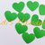 100 Coriandoli a forma di Cuore di cartoncino verde per scrapbooking