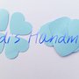 100 coriandoli a forma di Cuore di cartoncino azzurro per scrapbooking