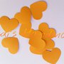 100 coriandoli a forma di Cuore di cartoncino arancione per scrapbooking