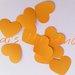 100 coriandoli a forma di Cuore di cartoncino arancione per scrapbooking