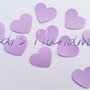 100 Coriandoli a forma di Cuore di cartoncino lilla per scrapbooking