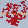 300 Coriandoli a forma di Cuore di cartoncino rosso per scrapbooking