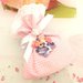 BOMBONIERA COMPLETA sacchetto porta confetti con PIZZO SAN GALLO    - battesimo nascita fimo - CIONDOLI  FATINA  e pony lilla 