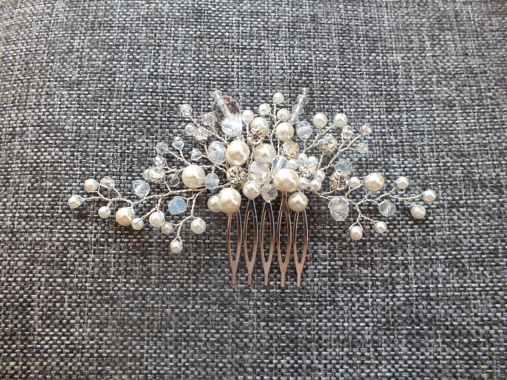 Pettine Per Capelli Da Sposa Con Cristalli - Accessorio Elegante Per Donne E Ragazze, Colore Argento