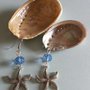 Orecchini charms stelle marine e cristalli azzurri