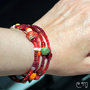 Bracciale Bohostyle rosso con perle in vetro