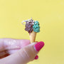 Charm cono gelato pistacchio e cioccolato - handmande chocolate and pistachio ice-cream charm 