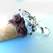Charm cono gelato stracciatella e cioccolato - Handmade chocolate ice-cream charm