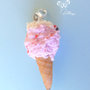 Charm cono gelato fragola e panna - handmade strawberry and cream ice-cream charm