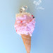 Charm cono gelato fragola e panna - handmade strawberry and cream ice-cream charm