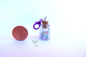 Boccetta miniature Marshmallow - charm con moschettone - handmade sweet miniature