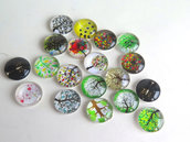 4 Cabochon TREE MIX PRL12 4 Cabochon TREE MIX PRL12