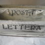 Porta posta  appoggio  stile shabby  stencil  fiocchetti in polvere ceramica,pizzo