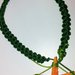 Collana girocollo in stile mare arancione e verde bottiglia lavorata all'uncinetto con stella marina 