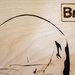 Quadro in legno Breaking bad, fatto a mano con sfondo Nero e immagine Betulla naturale, raffigurante Walter White "Heisenberg" il personaggio protagonista.