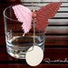 Segna Posto a Farfalle per bicchieri e calici con Bigliettino by Romanticards