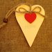 cuore in legno per decorazioni in stile shabby chic