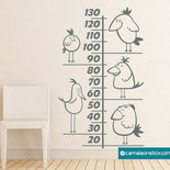 Metro da parete Uccellini - misurare altezza bambini - metrino crescita - wall stickers