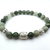 Bracciale con pietre dure naturali Diaspro verde e charm Buddha