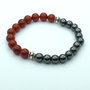 Bracciale con pietre dure naturali Ematite e Diaspro Rosso