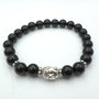 Bracciale con pietre dure naturali Onice e charm Buddha