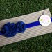 Fascia elastica a pom pom color blue by Little Rose Handmade