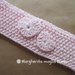 Fascetta cuoricini in cotone biologico rosa - accessori neonata - fatta a mano - uncinetto