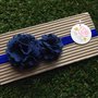 Fascia elastica a pom pom in tono blue by Little Rose Handmade