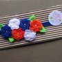 Fascia elastica a Rose in tono Blue, bianco e arancione by Little Rose Handmade