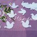 500 Coriandoli per matrimonio colombe bianche di carta grandi dimensioni (3,5cm) 