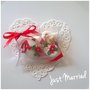 confettata cresima, confetti decorati, gerbere rosse