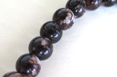 10 Perle vetro variegate color caffè PRL76