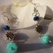 Orecchini pendenti con cipollotti in cristallo Swarovski color blu