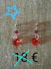 orecchini pendenti swarosvki rossi
