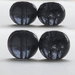 20 Perle di vetro BLACK 8mm PRL96