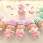 OFFERTA BOMBONIERE - matrimonio - nascita battesimo - CUPCAKES con rosa    - fimo confetti porta confetti
