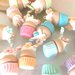 OFFERTA BOMBONIERE - matrimonio - nascita battesimo - CUPCAKES con effetto panna montata e cialda biscotto    - fimo confetti porta confetti