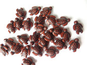 6 Perle ACRILICO Tartaruga marrone PRL128