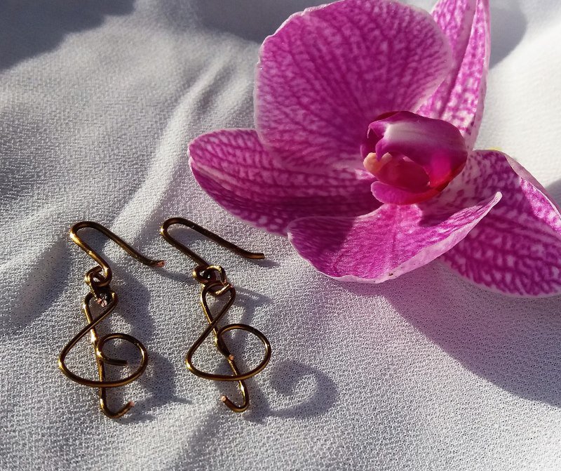 Orecchini Con Nota Musicale - Laboratorio Miccini - Foto 2