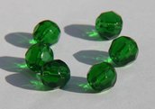 10 Perle sfaccettate verde 8 mm PRL168