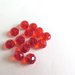10 Perle sfaccettate rosso 8 mm CRYSTAL PRL169