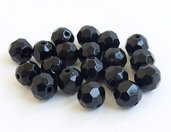 10 Perle sfaccettate 8 mm CRYSTAL nero PRL176