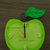 Orologio in legno soggetto mela verde