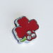 2 Slide Charms fiore rosso PRL197