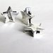 2 Slide Charms STAR in silver plated antico PRL202