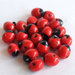 40 Perle rosso nero PRL207