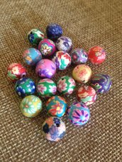 10 perle colorate a fiore in resina 10 mm, per decorare bracciali,collane, orecchini