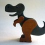 Dinosauro in legno colorato - Rex