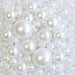 5 grammi di mezze perle bianche da 2 a 10 mm