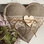 Cuore porta fedi country chic